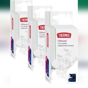THERMOS FUNtainer Replacement Straws | For Kids Water Bottles | For 12 Ounce Bot